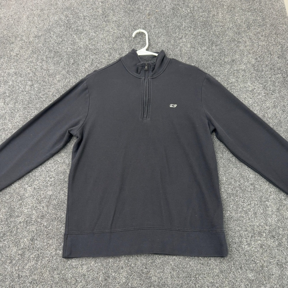 Vineyard Vines Pullover Mens S Blue Pima Cotton Quarter Zip Classic Preppy